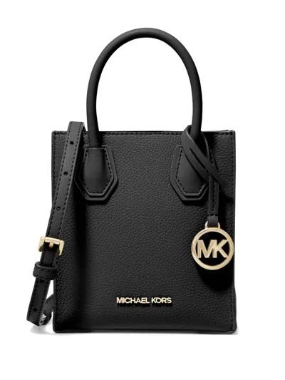 Michael Michael Kors Small Mercer Leather Tote Bag In Black