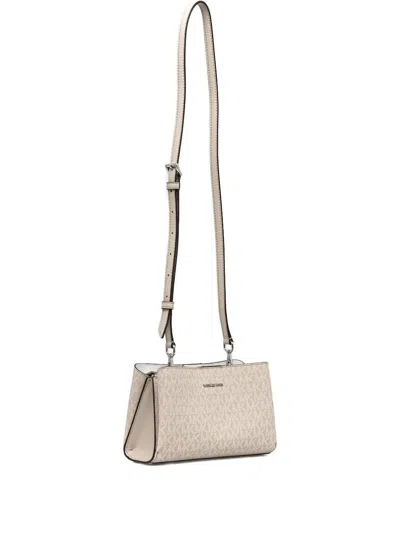 Michael Michael Kors Small Ruthie Monogram Logo-plaque Crossbody Bag In Neutral