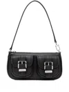 Michael Michael Kors Small Zoe Double-buckle Shoulder Bag In Black