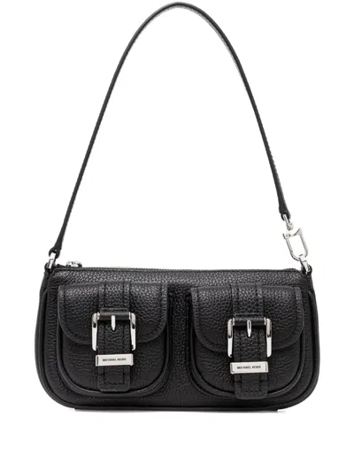 Michael Michael Kors Small Zoe Double-buckle Shoulder Bag In Black