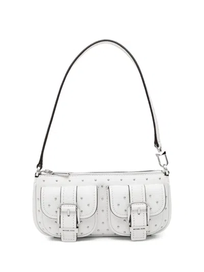 Michael Michael Kors Small Zoe Shoulder Bag In White
