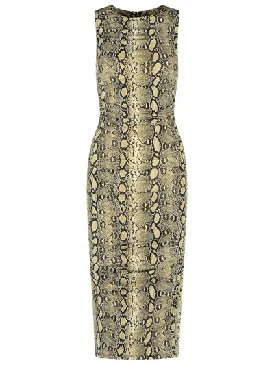 MICHAEL MICHAEL KORS SNAKE PRINT VISCOSE BLEND DRESS