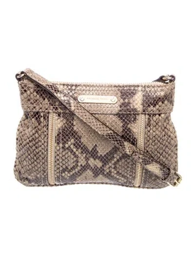 Pre-owned Michael Michael Kors Snakeskin Crossbody Bag In Multi