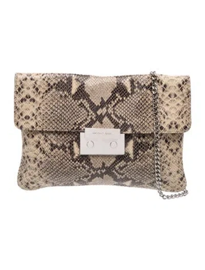 Pre-owned Michael Michael Kors Snakeskin Shoulder Bag In Neutral