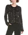 Michael Michael Kors Sequin-embellished Cardigan In Black