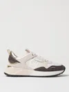Michael Michael Kors Womens White Theo Suede And Canvas Trainers 7 In Weiss