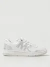 Michael Michael Kors Rhinestone-embellished Leather Sneakers In Weiss