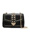 Michael Michael Kors Soho Studded Leather Shoulder Bag In Black