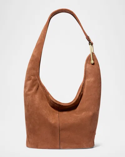 Michael Michael Kors Sonny Suede Hobo Bag In Luggage