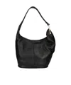 Michael Michael Kors Textured Leather Shoulder Bag With Gold-tone Hardware In Black