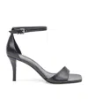Michael Michael Kors Square Toe High Heel Sandals In Black