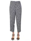 Michael Michael Kors Leopard Print Straight-leg Trousers