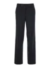 Michael Michael Kors Grey Pinstriped Pants In Wool Blend Woman In Grey