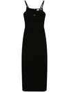 Michael Michael Kors Cut-out Detail Knitted Midi Dress In Black