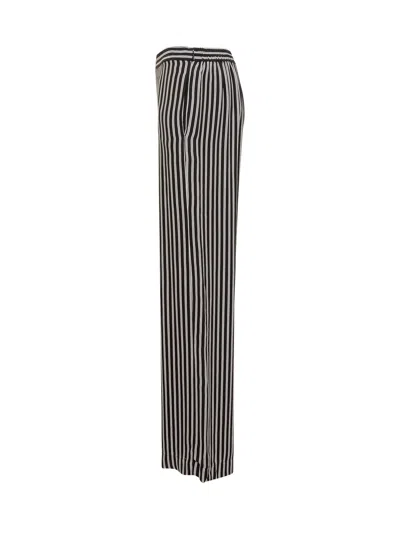 Michael Michael Kors Striking Striped Trousers In Black
