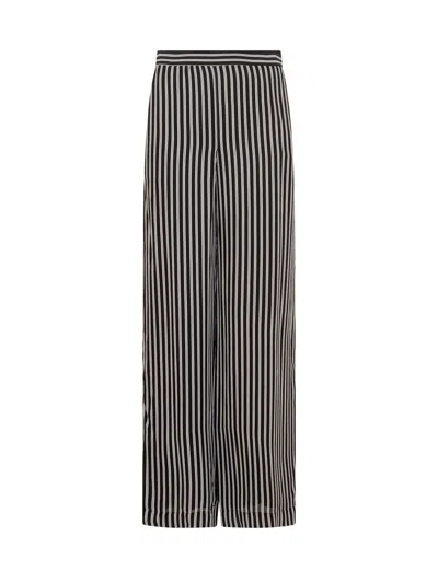 Michael Michael Kors Striking Striped Trousers In Black