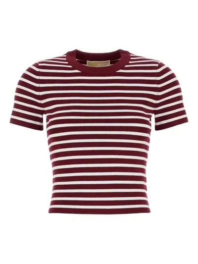 MICHAEL MICHAEL KORS STRIPE RIB-KNIT T-SHIRT