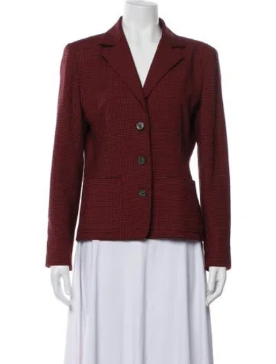 Pre-owned Michael Michael Kors Striped Blazer In Red