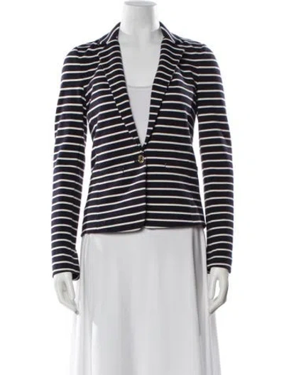 Pre-owned Michael Michael Kors Striped Blazer In White