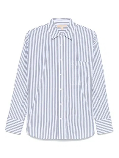 Michael Michael Kors Striped Shirt In Blue