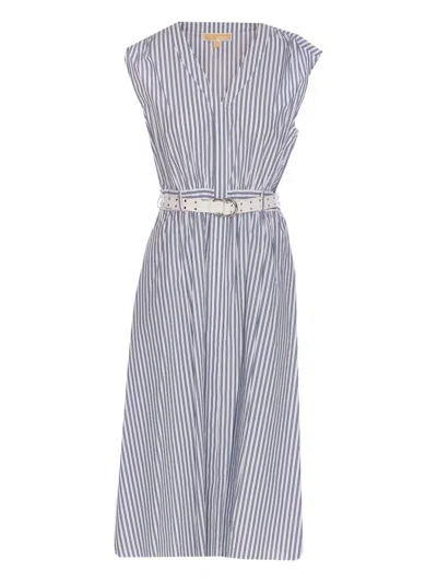 Michael Michael Kors Striped Stretch-cotton Dress