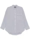 Michael Michael Kors Stripped Poplin Shirt In 白色