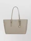 Michael Michael Kors Structured Leather Shoulder Bag And Handles In Gray