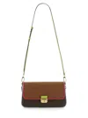 Michael Michael Kors Structured Monogram Shoulder Bag In Brown