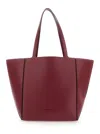 Michael Michael Kors Structured Red Cow Leather Jordi Tote In Burgundy