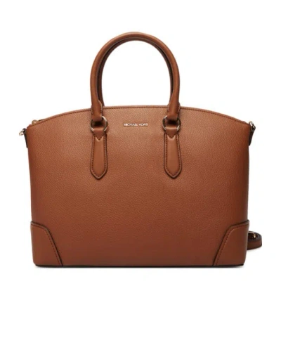 Michael Michael Kors Structured Zip Shoulder Bag In Brown