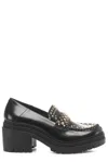 Michael Michael Kors Stud-embellished Round-toe Loafers In Black