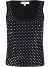 Michael Michael Kors Stud-embellished Tank Top In Black