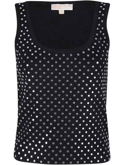 Michael Michael Kors Stud-embellished Tank Top In Black