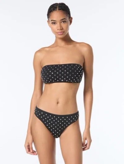 Michael Michael Kors Studded Bandeau Top In Black