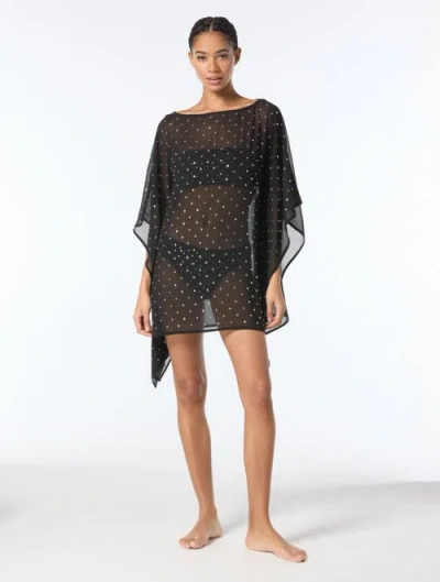 Michael Michael Kors Studded Caftan Cover Up In Black