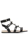 Michael Michael Kors Studded Cage Sandals In Black