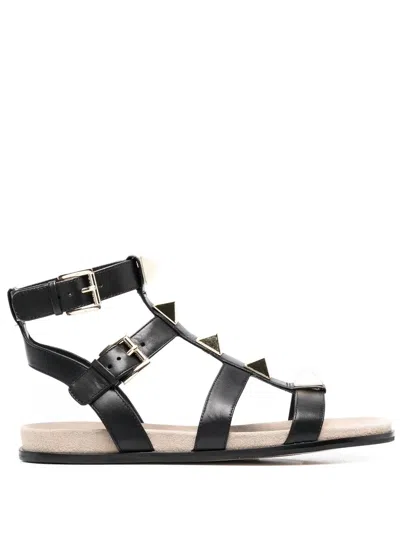 Michael Michael Kors Studded Cage Sandals In Black