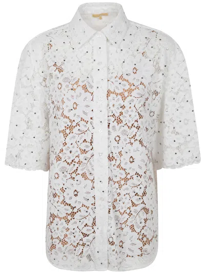 MICHAEL MICHAEL KORS MICHAEL MICHAEL KORS STUDDED FLORAL LACE SHIRT