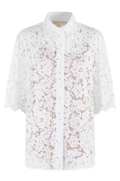 MICHAEL MICHAEL KORS MICHAEL MICHAEL KORS STUDDED FLORAL LACE SHIRT
