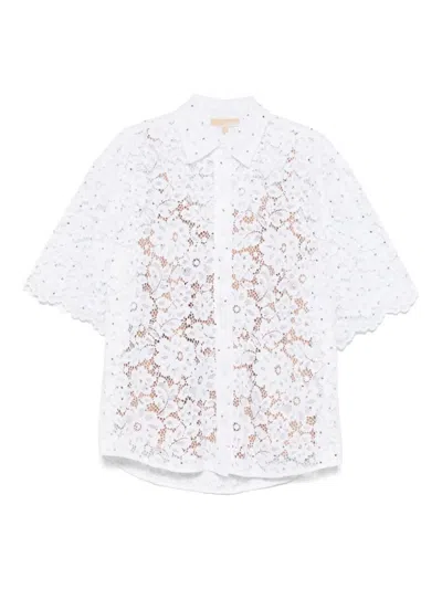Michael Michael Kors Studded Floral Lace Shirt By