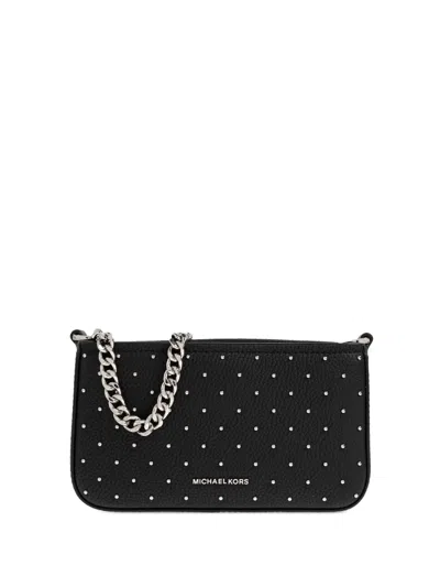 Michael Michael Kors Studded Shoulder Bag In Blue