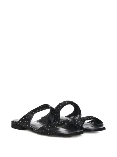 Michael Michael Kors Studded Strappy Sandals In Black