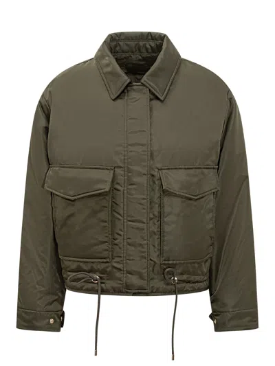 Michael Michael Kors Stylish Down Jacket With Front Pockets In Ivy