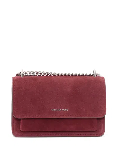Michael Michael Kors Suede Shoulder Bag In Red
