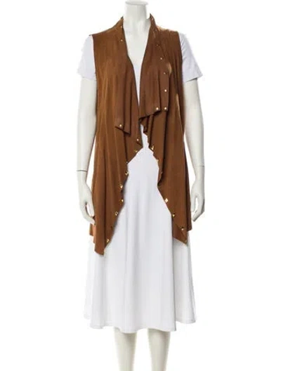 Pre-owned Michael Michael Kors Suede Vest In Brown