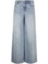 Michael Michael Kors Super Wide Leg Jeans In Blue Haze Wash