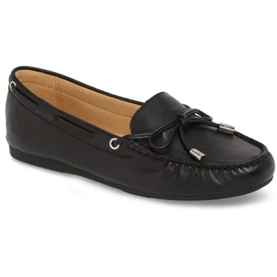 Michael Michael Kors Sutton Womens Bow Leather Moccasins In Black