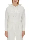 Michael Michael Kors Empire Logo Drawstring Cropped Hoodie