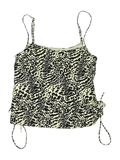 Pre-owned Michael Michael Kors Swimsuit Top Black Animal Print Pattern Swimwear