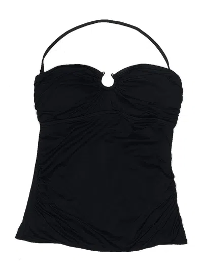 Pre-owned Michael Michael Kors Swimsuit Top Black Solid Pattern Swimwear